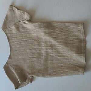 Aerie Light Tan Ribbed Top